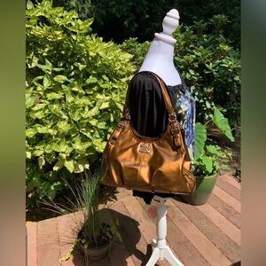 Coach Shiny Copper Shoulder Bag